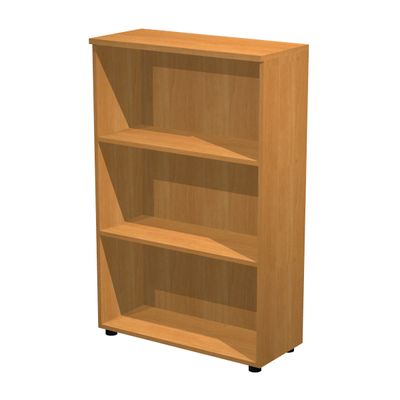 7331910003496-Bibliothèque mi-haute Trend - L80xP35xH120 cm - 2 étagères - aulne--0