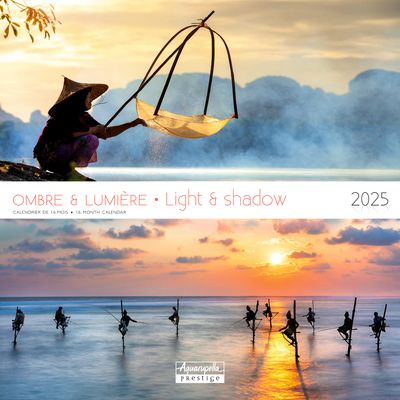 3494150160757-Calendrier mensuel 30x30 cm - 16 mois - Prestige Ombre et lumière--0