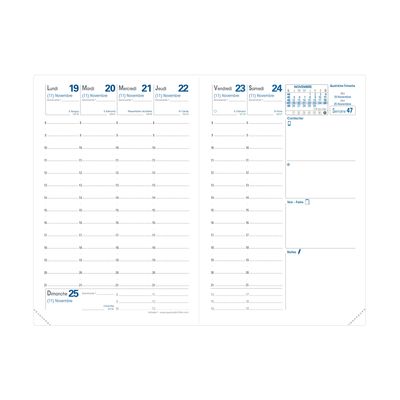 3371010499649-Agenda Mimi Affaires avec zip métal - 1 semaine sur 2 pages - 10 x 15 cm - rose - Quo Vad-P_405148603_4-3