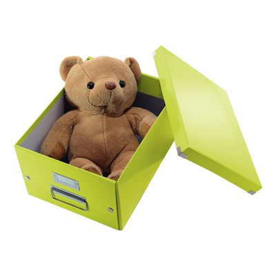 4002432398133-Leitz Click & Store - Boîte de rangement- A4 - vert métallisé-Angle droit-4