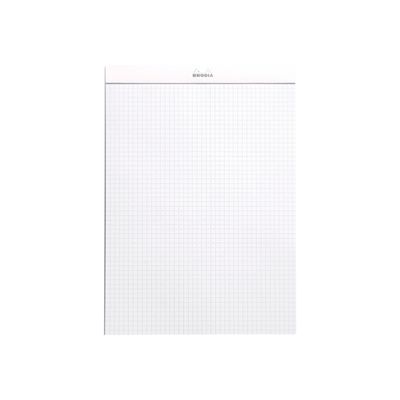 3037920182018-Rhodia - Bloc notes N°18 - A4 - 160 pages - petits carreaux - 80g - blanc-Avant-1