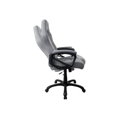 850009447265-Fauteuil de bureau ENZO - accoudoirs fixes - appuie-tête intégré - gris clair-Gauche-7