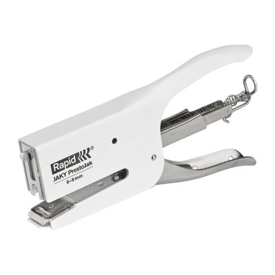 3067333020423-Rapid - Pince Agrafeuse Jaky Prestojak blanc - capacité de 50 feuilles - agrafes Jaky 6 ou-Angle gauche-1