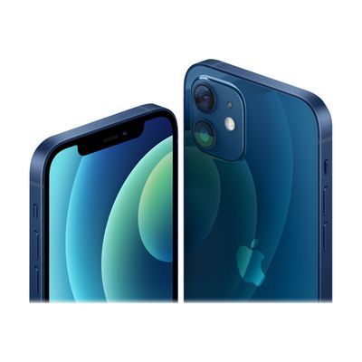 3701083041535-Apple iphone 12 - smartphone reconditionné grade A - 5G - 64 Go - bleu-Gros plan-9