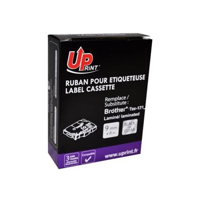 3584770437190-Uprint - Ruban d'étiquettes auto-adhésives pour Brother TZeS121 - 1 rouleau (9 mm x 8 m) - fon-Angle gauche-1