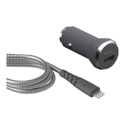 3571211389774-BigBen Force Power - chargeur allume-cigare pour smartphone - 1 USB + 1 câble pour iphone/-Angle gauche-0
