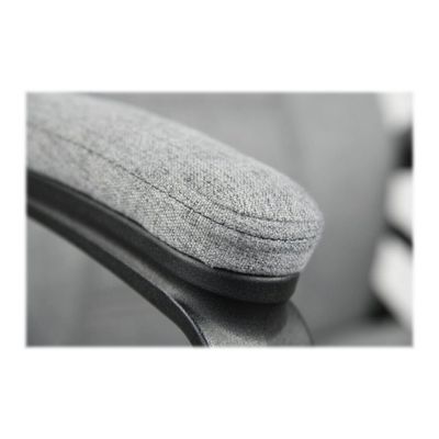 850009447265-Fauteuil de bureau ENZO - accoudoirs fixes - appuie-tête intégré - gris clair-Gros plan-9