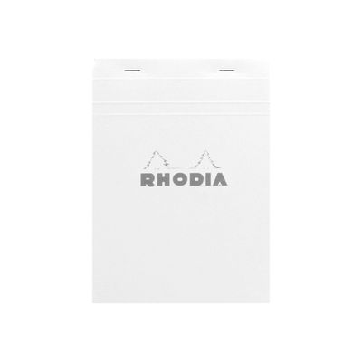 3037920162010-Rhodia - Bloc notes N°16 - A5 - 160 pages - petits carreaux - 80g - blanc-Avant-0
