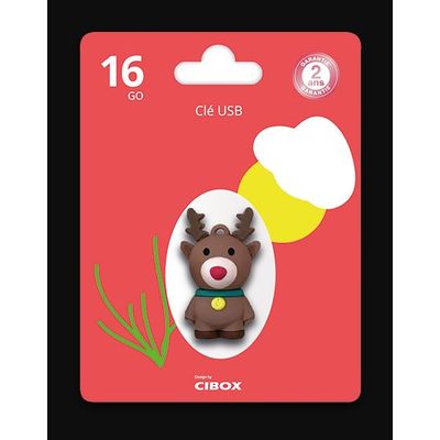 3700293207540-Cibox Animals 3D Cerf - clé USB 16 Go - USB 2.0-P_79436489_2-1