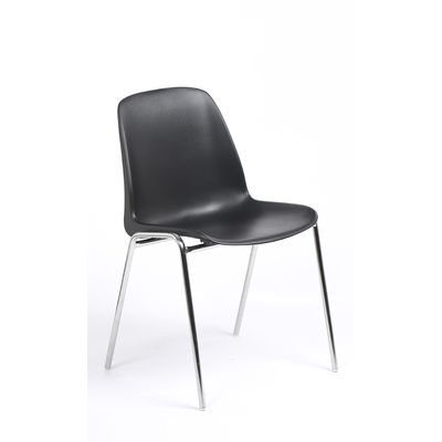3760185021852-Chaise CHARLOTTE - pieds chromés sans accroche - noir--0
