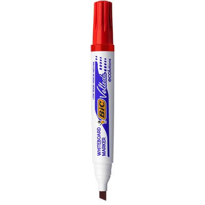 3086129999675-BIC VELLEDA 1751 - Marqueur effaçable - pointe biseau - rouge--0