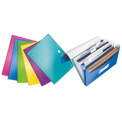 4002432106059-Leitz Wow - Classeur ménager (valisette trieur) - 14 compartiments - disponible dans différentes coul--0