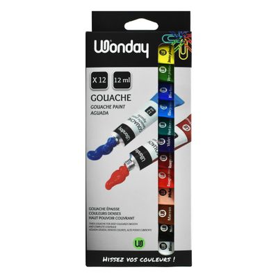 3457706564324-Wonday - étui de 12 tubes de gouache - 12 ml--0