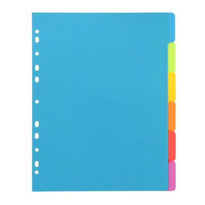 3135251537313-Viquel Happy Fluo - Intercalaire 6 positions - A4 Maxi - polypropylène coloré--1