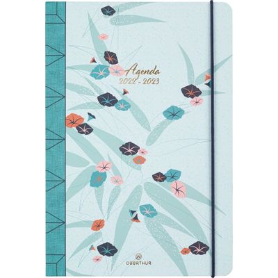 3664447025995-Agenda à élastique Sakura 25 - 1 semaine sur 2 pages - 3 décors au choix - Oberthur--2