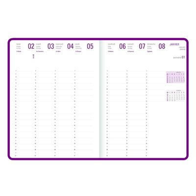 3664447025995-Agenda à élastique Sakura 25 - 1 semaine sur 2 pages - 3 décors au choix - Oberthur--3