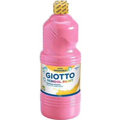 8000825977060-Giotto School - Gouache ultra lavable - rose - bouteille d'1 L--0