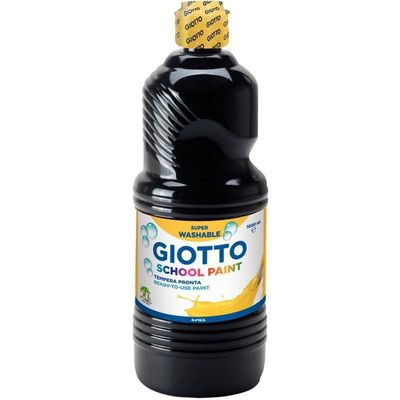 8000825977244-Giotto School - Gouache ultra lavable - noir - bouteille d'1 L--0