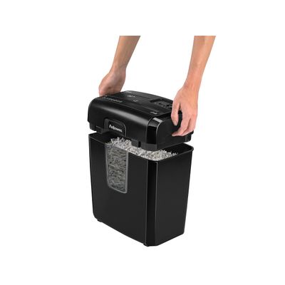 0043859724659-Fellowes Powershred 8C - destructeur de documents coupe croisée  - 8 feuilles - Corbeille 11 litres--3