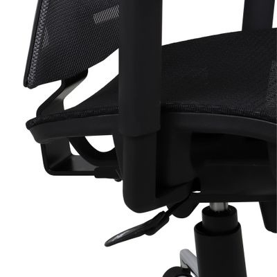 3397703517698-Fauteuil de bureau MANILLE - accoudoirs réglables - appui-tête réglable - noir--7