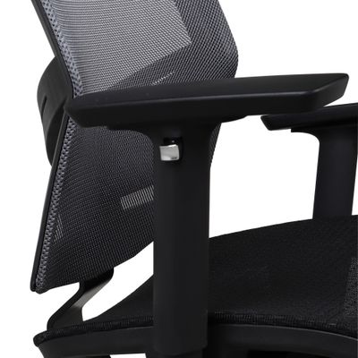 3397703517698-Fauteuil de bureau MANILLE - accoudoirs réglables - appui-tête réglable - noir--8