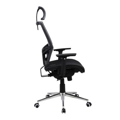 3397703517698-Fauteuil de bureau MANILLE - accoudoirs réglables - appui-tête réglable - noir--3