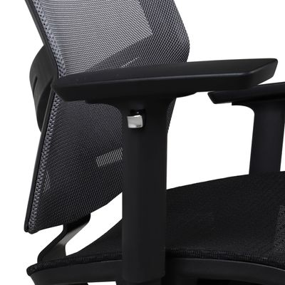 3397703517698-Fauteuil de bureau MANILLE - accoudoirs réglables - appui-tête réglable - noir--5