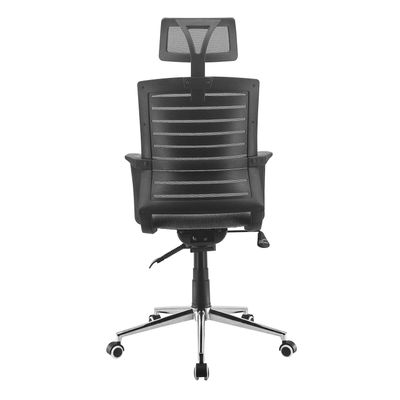 3397704690161-Fauteuil de bureau MOLITOR - accoudoirs fixes - appui-tête réglable - noir et gris--3