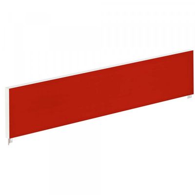 3660141254730-Ecran de séparation cadre aluminium H33 x L120 cm - cadre aluminium blanc - toile rouge--0