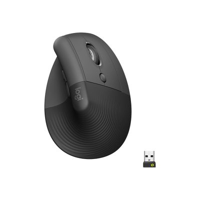 5099206099784-Logitech Lift - souris ergonomique sans fil pour droitier - Bluetooth, 2.4 GHz - graphite-Avant-0
