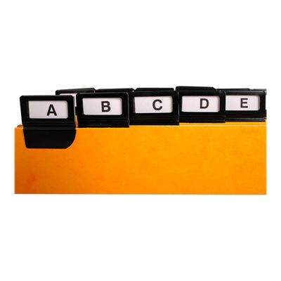3364220137586-Exacompta - Intercalaires alphabétiques pour boîte à fiches - 24 positions A à Z-Gros plan-3