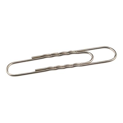 3701254705457-Wonday - 100 Trombones ondulés - 77 mm - nickelé-Angle droit-0