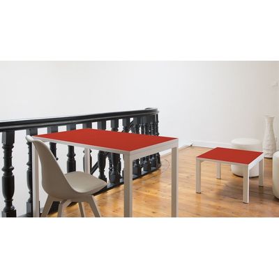 3660141251906-Bureau compact EASYDESK - L114 x P60 cm - Rouge--2