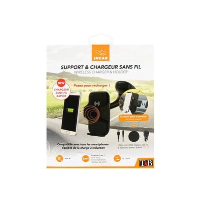 3303170093634-T'nB - support smartphone pour voiture avec chargeur à induction -Avant-4