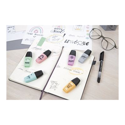 4006381577007-STABILO BOSS MINI Pastellove - Pack de 6 mini surligneurs - couleurs assorties-Angle droit-1