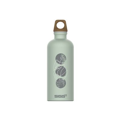 7630135600214-Sigg Traveller MyPlanet - Gourde bouteille d'eau - 0,6 L - alu vert-Avant-0