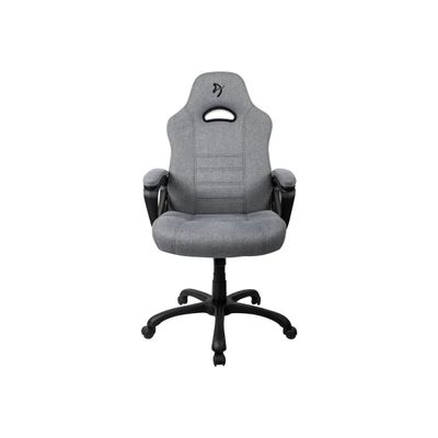 850009447265-Fauteuil de bureau ENZO - accoudoirs fixes - appuie-tête intégré - gris clair-Avant-1