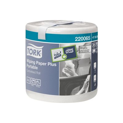 2012349943588-Tork Plus Portable M2 - Rouleau d'essuie-tout - 400 feuilles - pack de 6-Angle droit-1