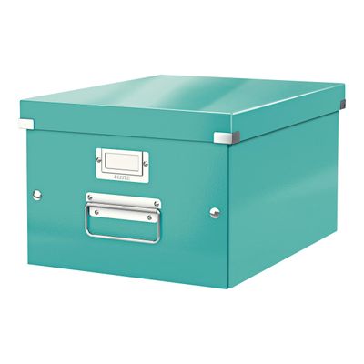 4002432103799-Leitz Click & Store - Boîte de rangement A4 - bleu iceberg-Angle droit-1