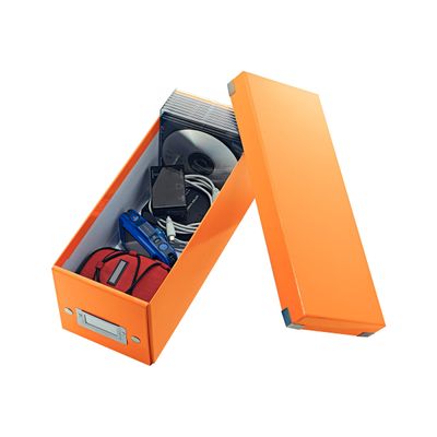 4002432398065-Leitz Click & Store - Boîte de rangement- orange métallisé-Angle droit-1