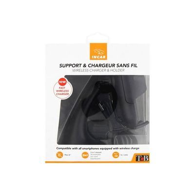 3303170093634-T'nB - support smartphone pour voiture avec chargeur à induction -Avant-3