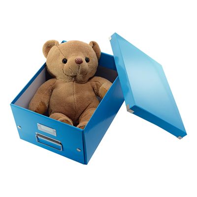 4002432398119-Leitz Click & Store - Boîte de rangement A4 - bleu métallisé-Angle droit-3