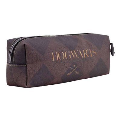 0404051145596-Harry Potter -  Trousse carrée 1 compartiment - brun/or - Karactermania-Angle gauche-1