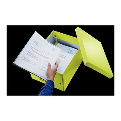4002432398133-Leitz Click & Store - Boîte de rangement- A4 - vert métallisé-Angle droit-5