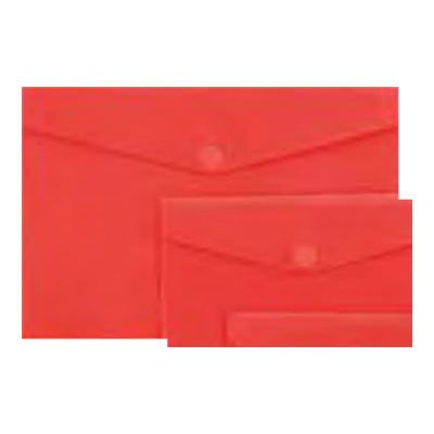 3701254713599-Wonday - Pochette polypro à scratch - 23,7 x 33,3 cm - Rouge semi-transparent-Gros plan-0