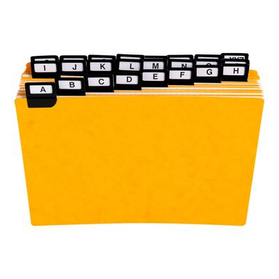 3364220137586-Exacompta - Intercalaires alphabétiques pour boîte à fiches - 24 positions A à Z-Avant-0