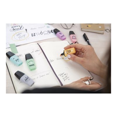 4006381577007-STABILO BOSS MINI Pastellove - Pack de 6 mini surligneurs - couleurs assorties-Angle gauche-2