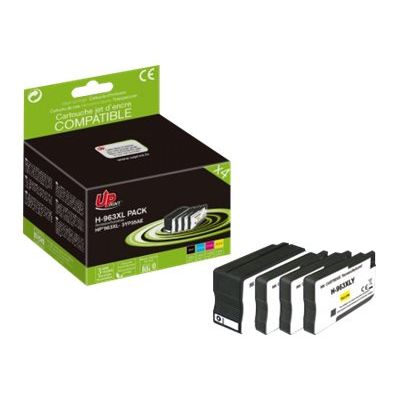 3584770623876-Cartouche compatible HP 963XL - pack de 4 - noir, cyan, magenta, jaune - Uprint-Angle gauche-0