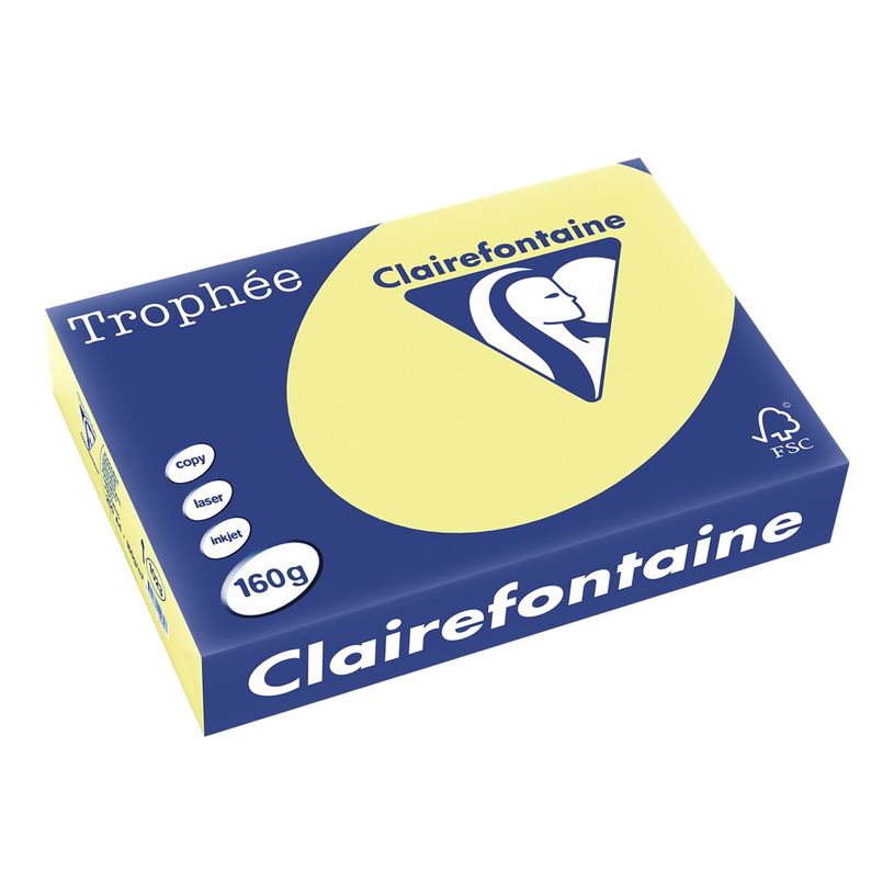 3329680102307-Clairefontaine Trophée - Papier couleur - A4 (210 x 297 mm) - 160 g/m² - Ramette de 250 feuil-P_1023_1-0