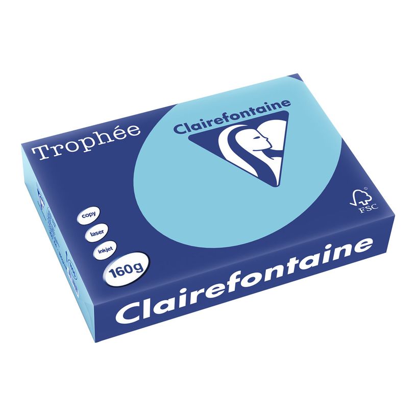 3329680110500-Clairefontaine Trophée - Papier couleur - A4 (210 x 297 mm) - 160 g/m² - Ramette de 250 feuil-P_1105_1-0